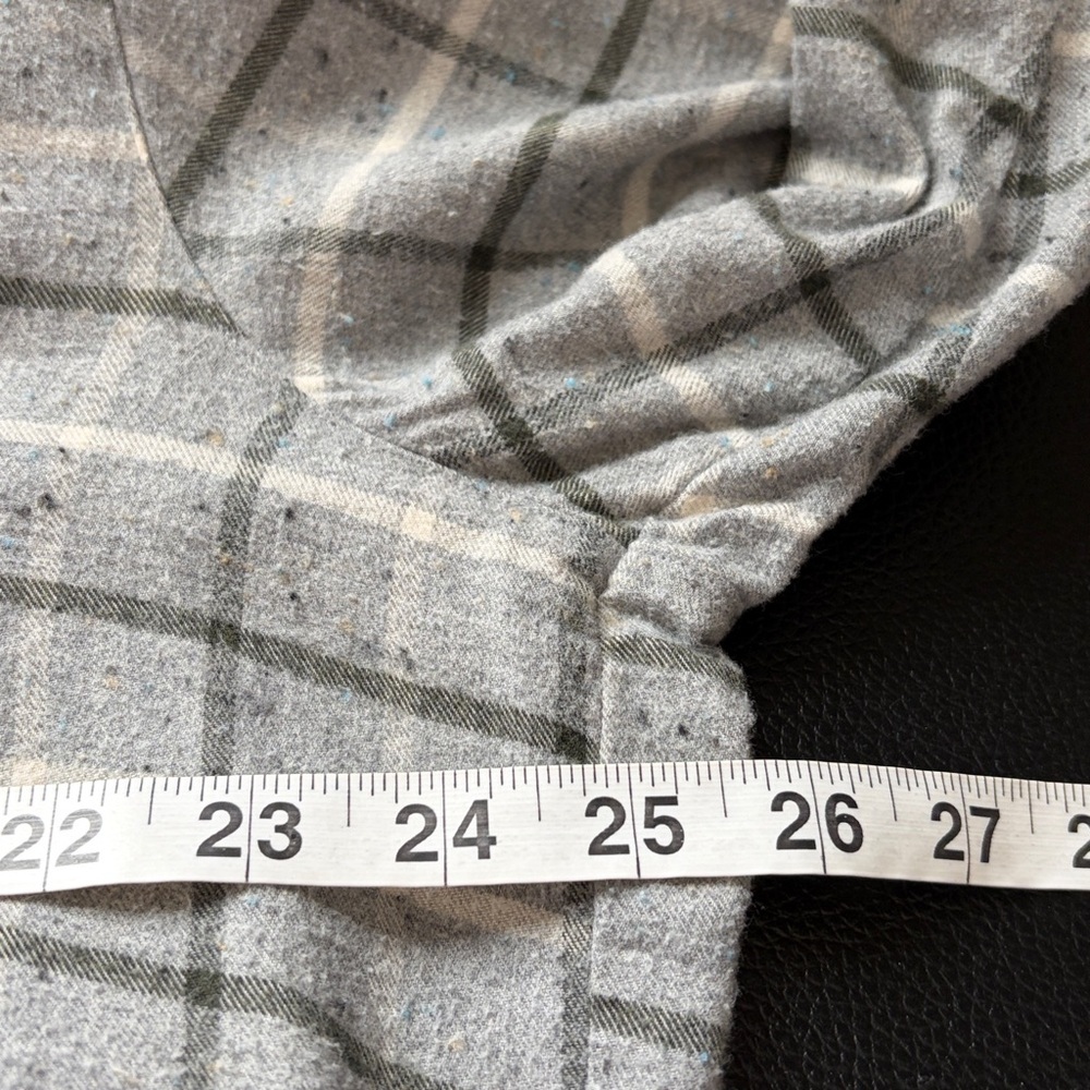Frank and Eileen Joedy Flannel Grey Plaid Shirt Button Down Top Womens Sz XL - Picture 11 of 12
